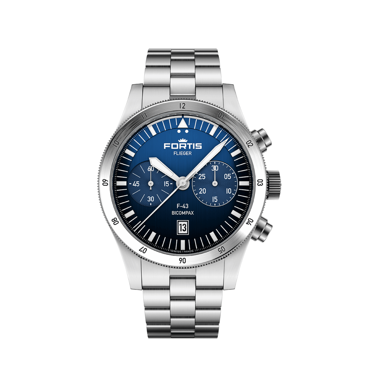 Flieger F-43 Bicompax Liberty Blue BB / Front