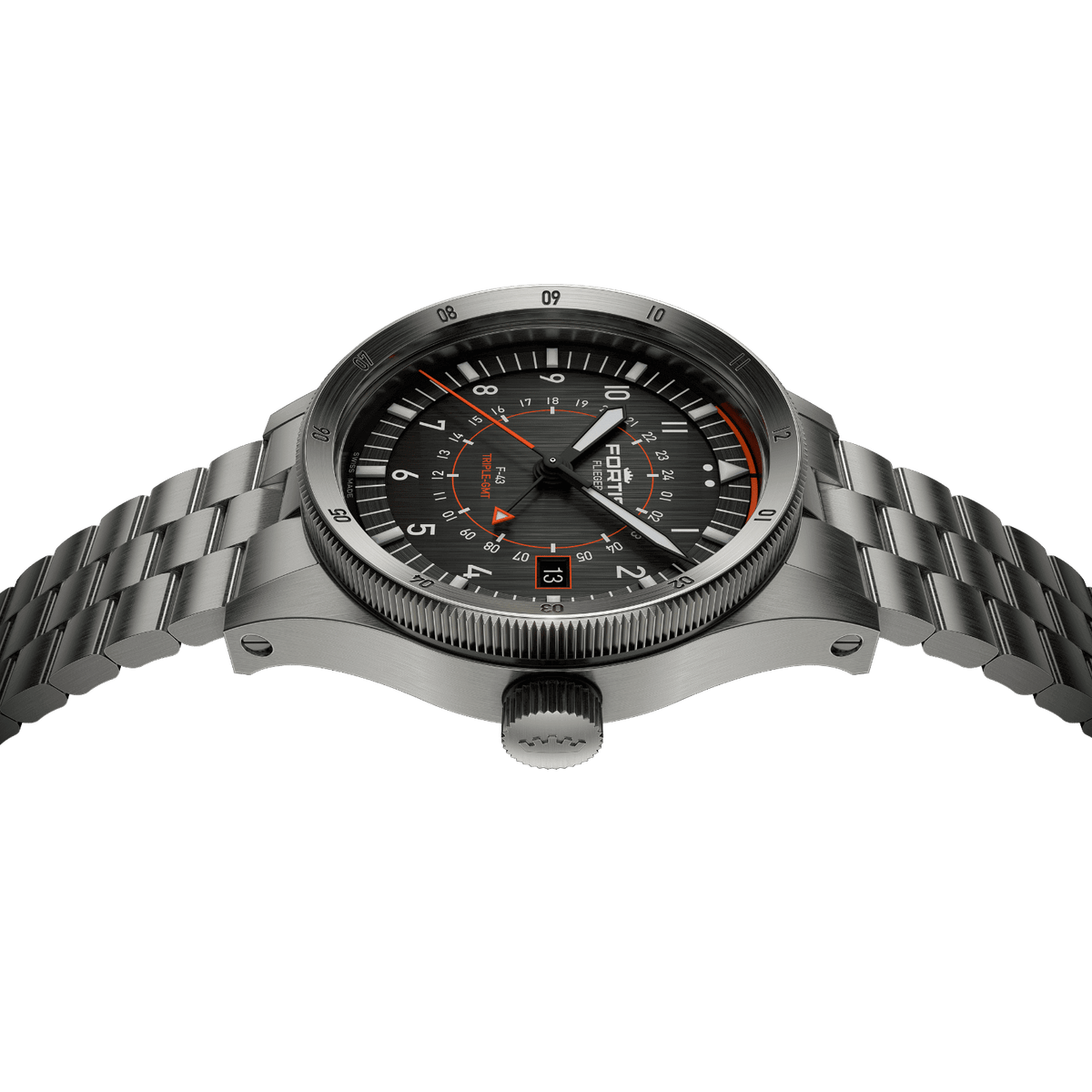 Flieger F-43 Triple-GMT Original BB / Flat