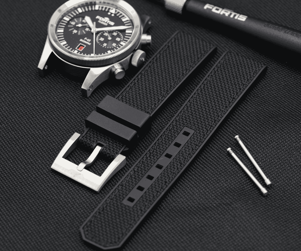 B-42 integrated Hybrid Strap Black 20mm